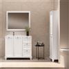 VISOBATH Mobile da bagno a terra sotto lavabo L 100 x H 85 x P 45 cm grigio laccato opaco, 3 cassetti 2 ante VISOBATH Unike