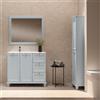 VISOBATH Mobile da bagno sospeso sotto lavabo L 102.7 x H 85 x P 46 cm blu laccato opaco, 3 cassetti 2 ante VISOBATH Unike