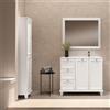 VISOBATH Mobile da bagno a terra sotto lavabo L 102.7 x H 85 x P 46 cm grigio laccato opaco, 3 cassetti 2 ante VISOBATH Unike