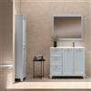 VISOBATH Mobile da bagno a terra sotto lavabo L 102.7 x H 85 x P 46 cm blu laccato opaco, 3 cassetti 2 ante VISOBATH Unike