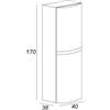 BADEN HAUS Colonna per mobile bagno Vague BADEN HAUS 2 ante P 38 x L 40 x H 170 cm talpa