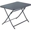 NATERIAL Tavolo da pranzo per giardino pieghevole Emys NATERIAL in acciaio con piano in vetro grigio per 2 persone 70x110cm