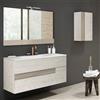 VISOBATH Mobile da bagno sospeso sotto lavabo L 100 x H 55 x P 45 cm betulla laminato opaco, 2 cassetti VISOBATH Vision