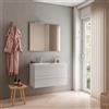 Leroy Merlin Mobile bagno sospeso con lavabo L 90 x H 55 x P 46 cm bianco opaco in truciolare 4 cassetti per doppia vasca Linea