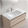 Leroy Merlin Lavabo a incasso rettangolare L 91 x H 17.5 x P 47 cm in ceramica bianco lucido
