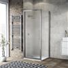 Leroy Merlin Box doccia con ingresso frontale saloon L 80 x H 195 cm, in vetro smerigliato SP. 6 mm, profilo argento cromato Record