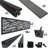Leroy Merlin Grigliato 2 pannelli in composito di legno e plastica (wpc) grigio antracite Dolma H 180 cm