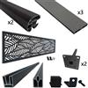 Leroy Merlin Recinzione 1 pannelli in composito di legno e plastica (wpc) antracite Dolma H 180 cm