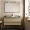 Leroy Merlin Mobile bagno sospeso con lavabo LINEA L 120 x H 55 x P 46 cm rovere natura in fibra di cartone 2 cassetti per doppia vasca