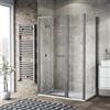 Leroy Merlin Box doccia con ingresso frontale pieghevole L 110 x H 195 cm, in vetro trasparente SP. 6 mm, profilo cromato Record