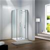 Leroy Merlin Porta doccia saloon L 70-80 cm x H 195 cm per nicchia in vetro trasparente SP. 6 mm, profilo lucido cromo, serie Slimline