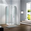 Leroy Merlin Porta doccia saloon L 110-120 cm x H 195 cm per nicchia in vetro trasparente SP. 6 mm, profilo lucido cromo, serie Slimline
