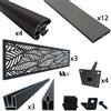 Leroy Merlin Recinzione 3 pannelli in composito di legno e plastica (wpc) grigio antracite Dolma H 235 cm