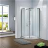 Leroy Merlin Box doccia angolare con porta scorrevole, vetro 6 mm, L 85-90 cm x L 90 cm, H 195 cm, cromo Slimline