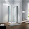 Leroy Merlin Porta doccia saloon L 90-100 cm x H 195 cm per nicchia in vetro trasparente SP. 6 mm, profilo lucido cromo, serie Slimline