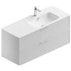 Leroy Merlin Mobile bagno sospeso con lavabo L 120 x H 57 x P 46 cm bianco in mdf 2 cassetti per vasca a destra Quadra