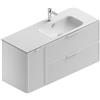 Leroy Merlin Mobile bagno sospeso con lavabo Quadra L 120 x H 57 x P 46 cm bianco in mdf 1 anta 2 cassetti per vasca a destra