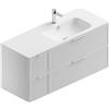 Leroy Merlin Mobile bagno sospeso con lavabo L 120 x H 57 x P 46 cm bianco in mdf 4 cassetti per vasca a destra Quadra