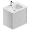 Leroy Merlin Mobile bagno sospeso con lavabo L 61 x H 57 x P 47 cm bianco in mdf 2 cassetti per vasca centrale Quadra