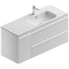 Leroy Merlin Mobile bagno sospeso con lavabo Linea L 120 x H 55 x P 46 cm bianco opaco in truciolare 1 anta 2 cassetti per vasca a destra