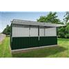 SAPIL Chiosco in acciaio verde 2.5 x 5 m, superficie esterna 14.41 m² e spessore parete 60 mm, porta a due ante, SAPIL Cuba verde