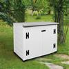 GAROFALO Box portattrezzi in pvc GAROFALO Flat L 123 x P 91 x H 104 cm Struttura doghe e coperchio bianco/avorio