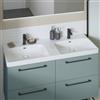 SENSEA Mobile da bagno sospeso sotto lavabo L 60 x H 58 x P 48 cm verde laminato opaco, 2 cassetti SENSEA Remix
