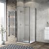 Leroy Merlin Box doccia con ingresso frontale pieghevole L 70 x H 195 cm, in vetro smerigliato SP. 6 mm, profilo argento cromato Record