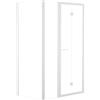 Leroy Merlin Box doccia con ingresso frontale pieghevole L 120 x H 195 cm, in vetro trasparente SP. 6 mm, profilo bianco spazzolato Record