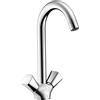Hansgrohe Rubinetto da cucina fisso a collo di cigno My Cube argento cromato lucido HANSGROHE