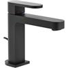NOBILI Rubinetto per lavabo getto laminare cristallino UP nero verniciato a polvere opaco NOBILI H 15.3 cm