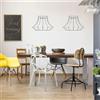 LUMICOM Lampadario Design Tubolar nero paralume nero 2x E27 Ø35cm LUMICOM