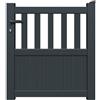 GARDENGATE Cancelletto GARDENGATE Florenca grigio in alluminio antracite H 119.6 x L 100 cm