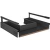 DELINIA Cassetto sottolavello senza frontale DELINIA con taglio per sifone L 60 x P 58 cm grigio