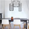 LUMICOM Lampadario LED design Cage nero Ø35cm, luce naturale 800 lumen, LUMICOM