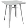 Leroy Merlin Tavolo da pranzo per giardino Industrial struttura e superficie in ferro bianco per 2 persone 60x60cm