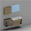 Leroy Merlin Estensione per mobile da bagno Sieben 1 cassetto 1 anta cemento scuro L 60 x H 51 x P 35 cm