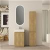 BADEN HAUS Mobile da bagno sottolavabo Cortina L50 X P45 X H 79cm, cannettato, rovere tabacco