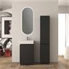 BADEN HAUS Mobile da bagno sottolavabo Cortina L50 X P45 X H 79cm, cannettato, nero opaco