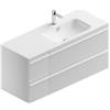 Leroy Merlin Mobile bagno sospeso con lavabo L 120 x H 55 x P 46 cm bianco opaco in truciolare 4 cassetti per doppia vasca Linea
