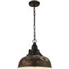 EGLO Lampadario Industriale Grantham marrone paralume marrone E27 Ø37cm EGLO