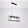 EGLO Lampadario Industriale Charterhouse nero paralume nero 3x E27 Ø0cm EGLO