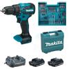 Makita Trapano a percussione a batteria MAKITA DHW490WVX6 18 V 2 Ah, 2 batterie in valigetta in plastica