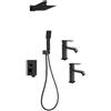 Leroy Merlin Lavabo e bidet + Kit soffione, doccetta e incasso doccia con deviatore Barby nero
