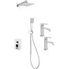Leroy Merlin Lavabo e bidet + Kit soffione, doccetta e incasso doccia con deviatore Barby cromo