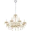 EGLO Lampadario Neoclassico Basilano beige 8x E14 Ø82cm EGLO