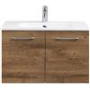 PELIPAL Mobile da bagno sospeso sotto lavabo L 80 x H 48 x P 45 cm rovere, 2 ante PELIPAL Madeo