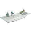 PELIPAL Lavabo a incasso rettangolare L 120.7 x H 2.5 x P 46 cm in resina bianco lucido