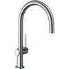 Hansgrohe Rubinetto da cucina fisso a collo di cigno Talis M54 argento cromato lucido HANSGROHE