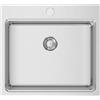 RODI Lavello semincasso 1 vasca in inox argento RODI Una 57 L 55 x L 50.5 cm